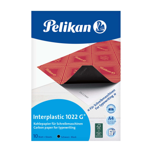 PELIKAN CARTA CARBONE INTERPLASTIC 310X210 mm NERO CONF 10 Pz.